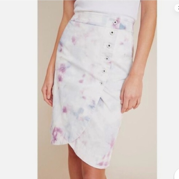 by Anthropologie Kimmie Tie-Dye Wrap Tulip Skirt - Picture 1 of 10